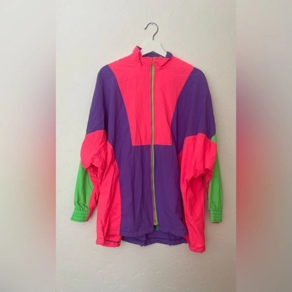 vintage 80s jacket💚💛💜BARBIE INSPIRED - Picture 4 of 9